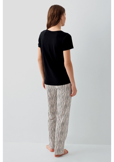 Pierre Cardin Kadın Siyah Pijama Takım Pc9188-s-v1 Siyah