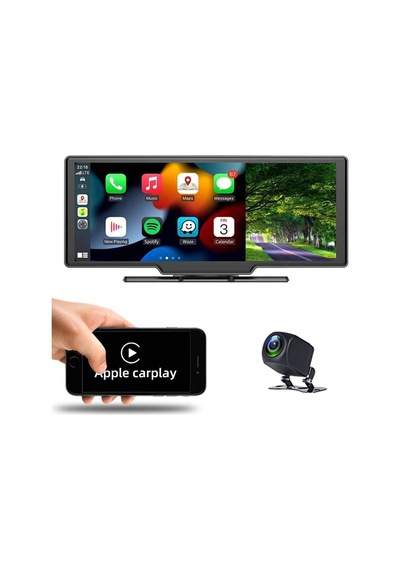 10 Süper Hd Ips Dokunmatik Ekran Akıllı Ekran Araba Stereo Ön Kaydedici Dahili 12v-24v Kamyon Van Kablosuz Carplay A