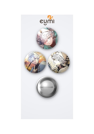 Witch Hat Atelier Animesi Qifrey 3'lü Metal Rozet Seti 58mm İğneli Buton Çanta Yaka Rozeti Çok Renkli