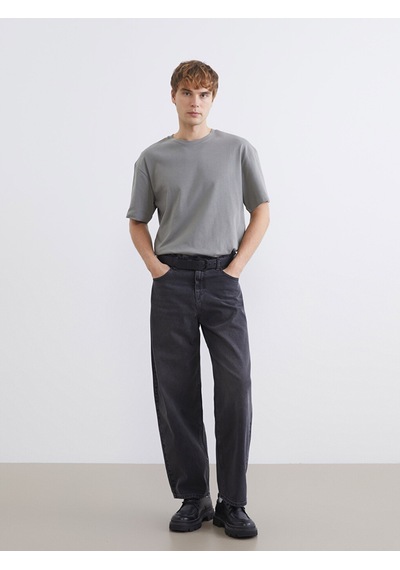Lcw Jeans Siyah Süper Baggy Erkek Jean Pantolon