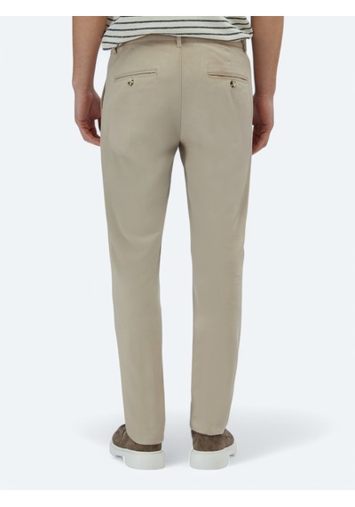 Kip Bej Dokuma Regular Fit Casual Pamuk Karışımlı Pantolon Bej -