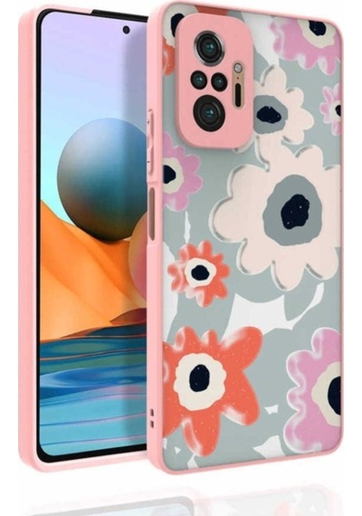 Xiaomi Redmi Note 10 Pro Kılıf Desenli Kamera Korumalı Parlak Zore Nora Kapak NO5