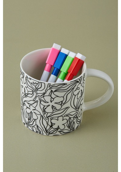 Karaca Boyama Seti Harper Diy Mug 350 Ml Çok Renkli