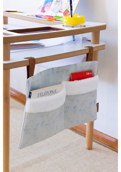 Pratik Askılı Organizer Bebek Arabası Beşik Kenar Fluffy Organizer Solid Yeşil