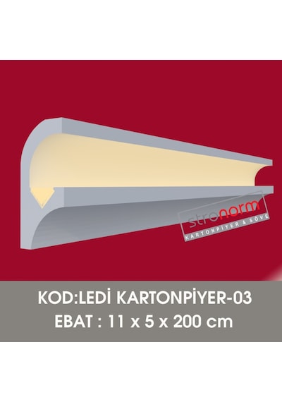 Stropiyer Tavan Led Uygulanabilir Kartonpiyer Lk03 Ücretsiz Kargo