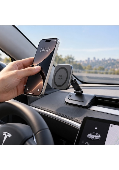 Nettech Nt-chc45 Tesla Araç İçi Manyetik Etkili Telefon Tutucu - Gri
