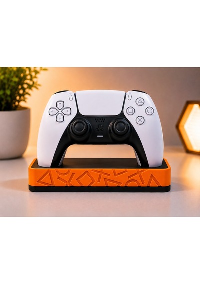 Veriqo 3d Ps5 Dualsense Uyumlu Oyun Kolu Standı Gamepad Tutucu Controller Standı Turuncu