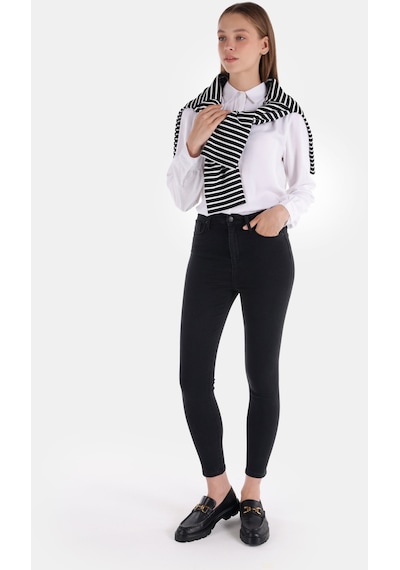 Colins 760 Diana Süper Slim Fit Yüksek Bel Dar Paça Denım Kadın Pantolon Cl1066478 Mavi
