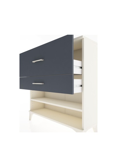 Arges Şifonyer Tek Raflı 2 Çekmeceli 88x30x96 Aytaşı-antrasit Aytaşı
