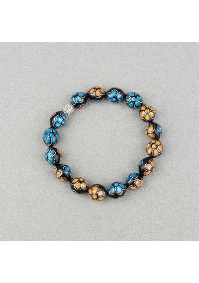 Kuka Gümüş İşlemeli Sistemli, Gümüş Nakkaş İmame Beyzi Kesim 11x13mm Tesbih Ve Bileklik Seti