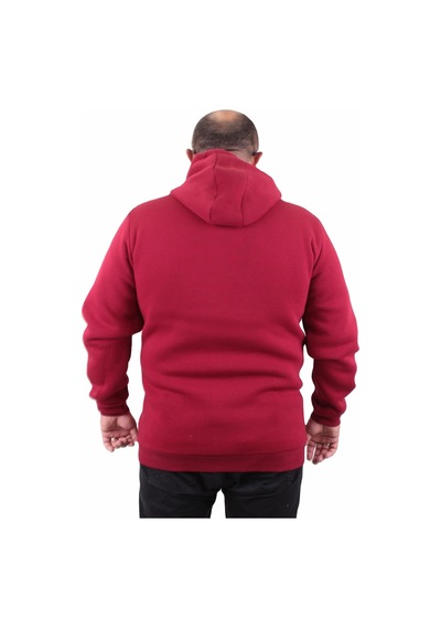 Starbattal Büyük Beden Fermuarlı Sweat M 23217 Bordo-Bordo