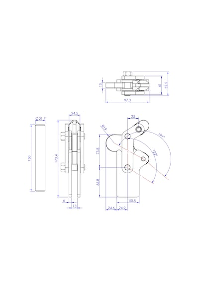 Goodhand Gh-701-d Ağır Hizmet Tipi Geçiş Kelepçesi 500 Kg Kapas