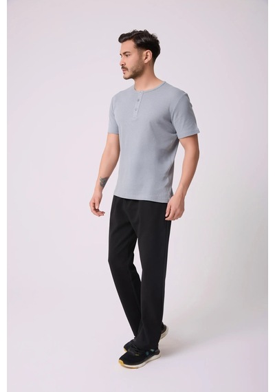 Defys Erkek Henley Yaka %100 Pamuklu Dokulu Kumaştan Kısa Kollu Günlük Basic Gri Tişört Gri - 852146174 Gri Defys Erkek Henley Yaka %100 Pamuklu Dokulu Kumaştan Kısa Kollu Günlük Basic Gri Tişört Gri - 852146174 Gri