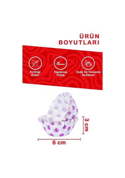 Mithra Life 100 Lü Renkli Muffin Cupcake Kâğıdı Mıt1137 Çok Renkli