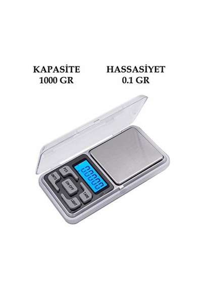 Dijital Hassas Elektronik Taşınabilir Cep Terazi Tartı 1000 Gr 0.1 Gr
