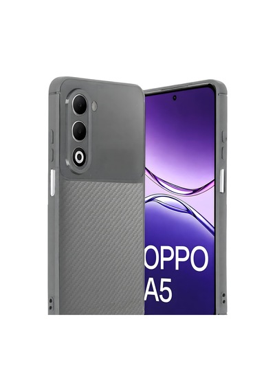 Oppo A5 4g Uyumlu Auto Focus Karbon Kapak - Gri