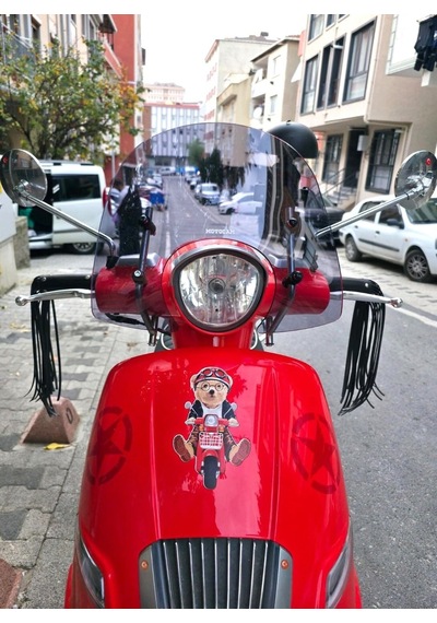 Motocam Arora Malibu 125 Ön Cam 2017-2026 Model 37cm Füme Renkli 4mm Aparatsız