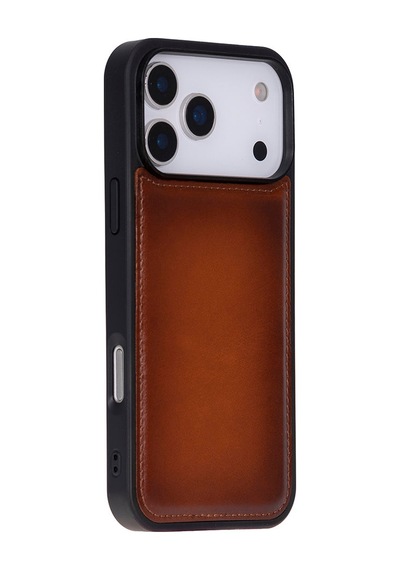 Bloomcase Mono Urban Tan Apple iPhone Uyumlu 17 Pro Max/ 18 Pro Max 6.9" Hakiki Deri Magsafe Kılıf Kahverengi
