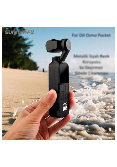 DJI Osmo Pocket için Metalik Siyah Renk Su Geçirmez Koruyucu Film