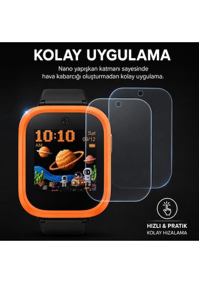 Tcl Kids Watch K5 İle Uyumlu Ekran Koruyucu Nano Parlak 2 Adet Mt50v