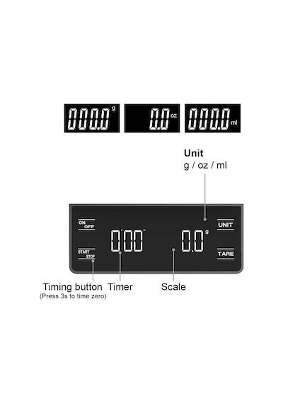 Horecamark Yeni Hassas Kahve Tartısı Drip Scale Ek62