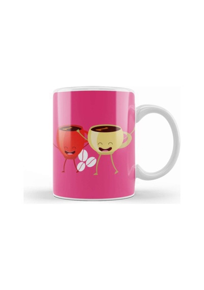 Funny Coffee Drinks Art Lover Gift Quote Vintage Retro Rainbow Style Kupa Bardak Porselen No11791 Karışık