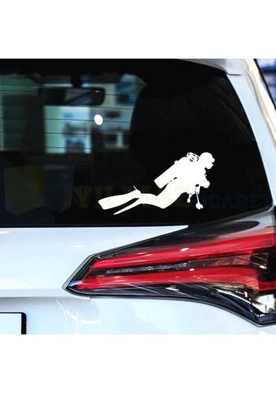 Dalgıç Oto Sticker Dalış Deniz Su Altı Çıkartma Etiket Yapıştırma