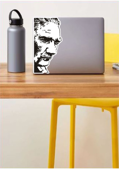 Mustafa Kemal Atatürk Sticker - Atatürk Silüet Sticker - Araba Oto Cam Motosiklet Karavan Sticker - 00018 20x10 Cm