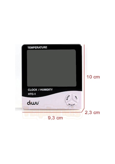 Diwu Htc-1 Saatli Nem Ölçer ve Termometre