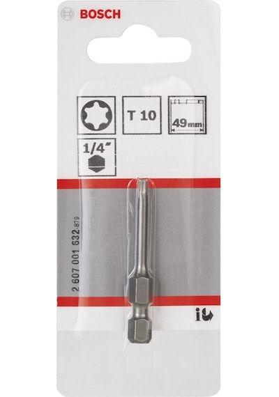 Bosch Extra Hard Vidalama Ucu T10x49 mm 1'li - 2607001632