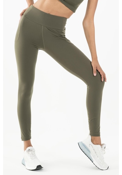 Maraton Active Slimfit Kadın Fitness Haki Tayt 22266-haki