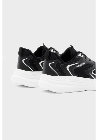 Tonny Black Nefes Alabilen Kumaş Faylon Taban Bağcıklı Unisex Siyah Beyaz Spor Ayakkabı Tbals015 Siyah Beyaz