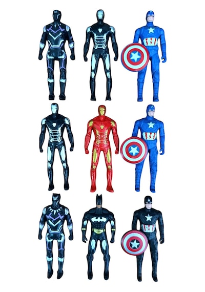Avengers 24'lü Süper Kahramanlar Seti Taş Adam Thanos Örümcek Adam Hulk Kara Panter Venom Batman Demir Adam 12 Cm. Avengers Karakterleri