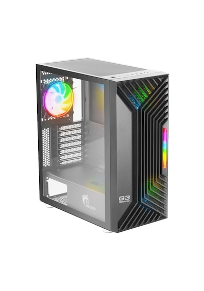 Green Grıffın G3 4X120 Mm Argb 2X3.2 2X2.0 Usb Tempered Oyun Kasası Psu Yok