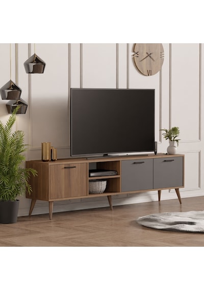 Mezza 1581 Exxen 180 Cm (AHŞAP AYAKLI) Tv Ünitesi Ürgüp - Antrasit Mezza 1581 Exxen 180 Cm (AHŞAP AYAKLI) Tv Ünitesi Ürgüp - Antrasit
