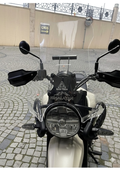 Royal Enfield Himalayan 450 Tur Cami 55cm Yükseklik + Gps Tutucu Bar Şeffaf