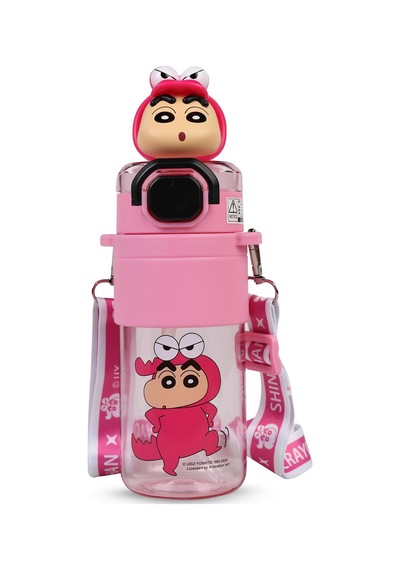 Vagonlife Crayon Shinchan Tritan Pipetli Matara 650 Ml - Pembestandart Pembe