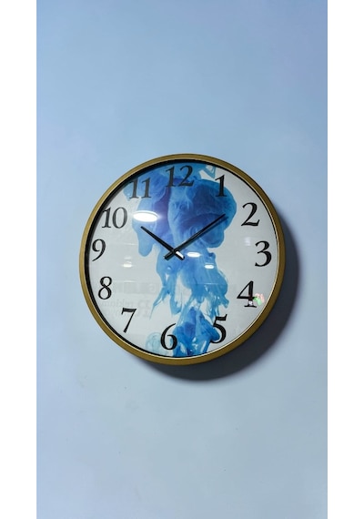Metal Duvar Saati 60 Cm Model 9 Siyah