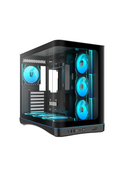 Sama V62bk Black, B850bk 850w, 80+ Bronze, Pcıe 5.1, Atx3.1, Tempered Glass Panel, Panoramic Tasarım