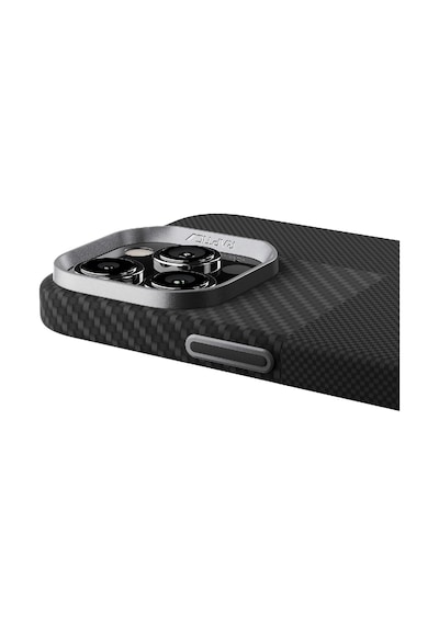Apple iPhone 16 Pro Max Kılıf Magsafe Uyumlu 600d Raptic Aramid Fiber Croxx Mondrian Serisi Kapak Siyah