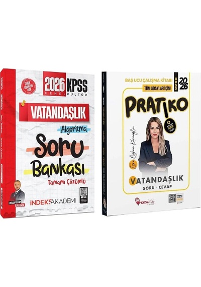 Hoca Kafası + İndeks 2026 Kpss Vatandaşlık Pratiko Soru Cevap Çalışma Kitabı + Soru Bankası 2 Li Set Hoca Kafası + İndeks 2026 Kpss Vatandaşlık Pratiko Soru Cevap Çalışma Kitabı + Soru Bankası 2 Li Set