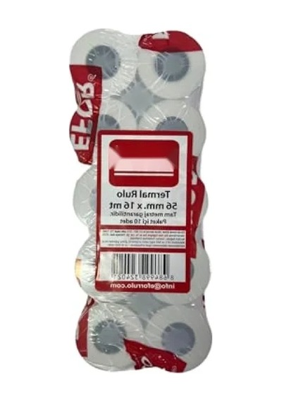 Termal Yazar Kasa Pos Rulosu, 56 Mm X 16 Mt - 10'lu Paket