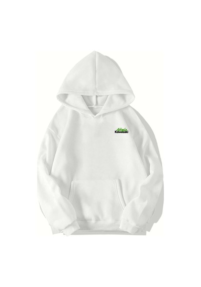 Brz Collection Unisex Oversize Ninja H2r Hoodie Beyaz
