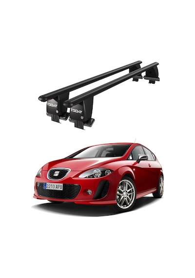 Royal Seat Leon 2005-2009 Uyumlu Siyah Kilitli Ara Atkı Port Bagaj Tavan Barı