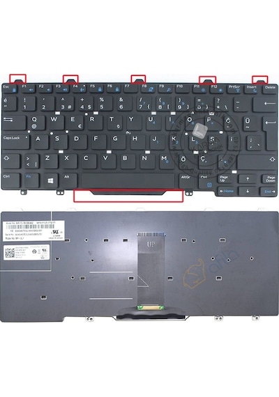 Dell Latitude 5490, 5491, 5495 Notebook Klavyesi Tr Ver.1