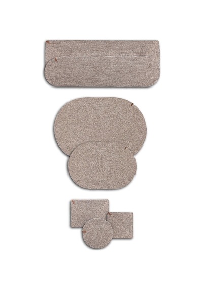 Cesta El Yapımı Örgü Natural Dikdörtgen Amerikan Servis 32x45 401 Naturel