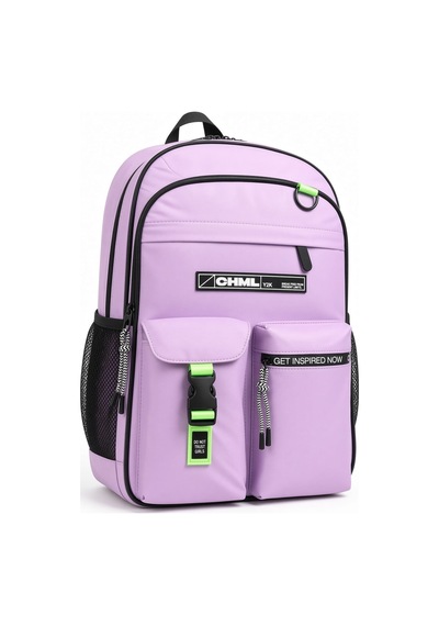 Okul Sırt Çantası Açık Pembe 3 Bölmeli Ortopedik Matara Cepli 42x27x16cm Çok Renkli