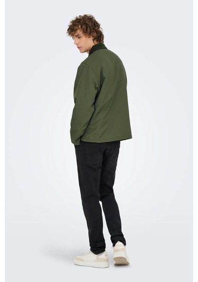 Only & Sons Kosmo Kadife Yaka Erkek Yeşil Ceket - 22034856-on Yeşil