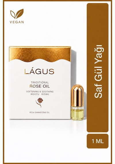 Lagus Saf Gül Yağı Rosa Damascena Aromaterapi Yağı Kalp Çakrası 1 ML