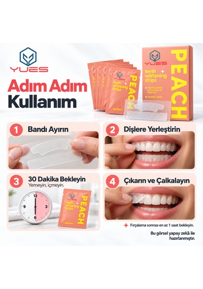 Yues Nt-fs Şeftali Aromalı Diş Beyazlatma Bandı 14 Adet
